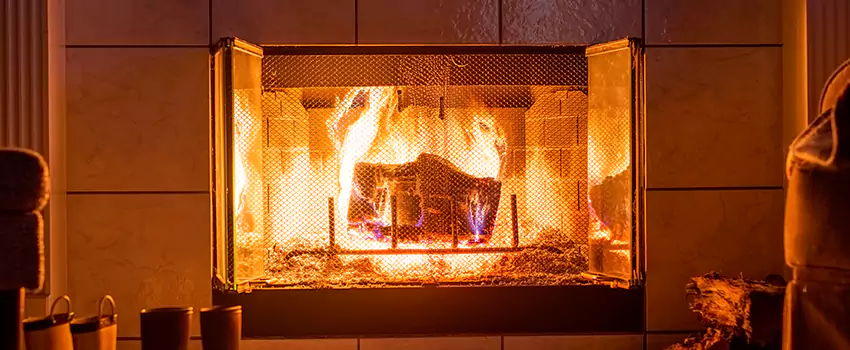 Mendota Hearth Landscape Fireplace Installation in Hinsdale, Illinois